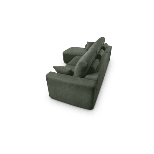 Chaise longue esquerda 294cm ROUND cor verde