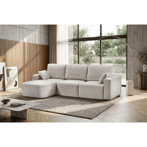 Chaise longue esquerda 234cm ROUND cor bege
