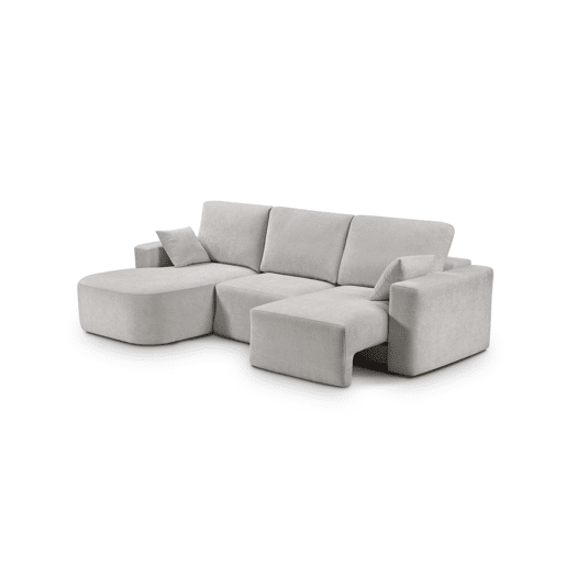 Chaise longue esquerda 234cm ROUND cor cinza claro Chaise longue esquerda 234cm ROUND cor cinza claro