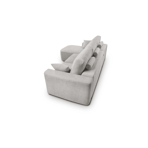 Chaise longue esquerda 234cm ROUND cor cinza claro Chaise longue esquerda 234cm ROUND cor cinza claro