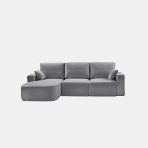 Chaise longue esquerda 234cm ROUND cor cinza escuro
