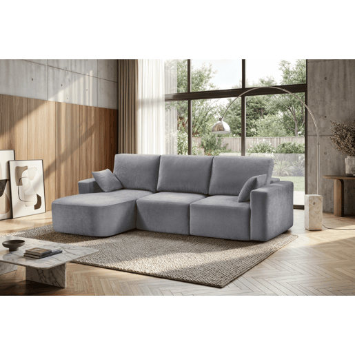 Chaise longue esquerda 234cm ROUND cor cinza escuro Chaise longue esquerda 234cm ROUND cor cinza escuro