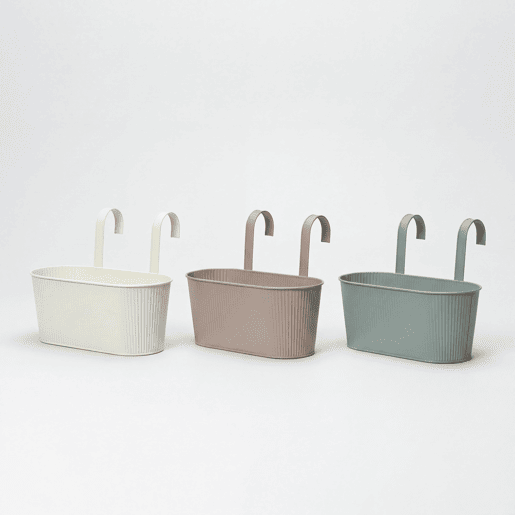 Canteiro de metal cores sortidas 25x16x32cm