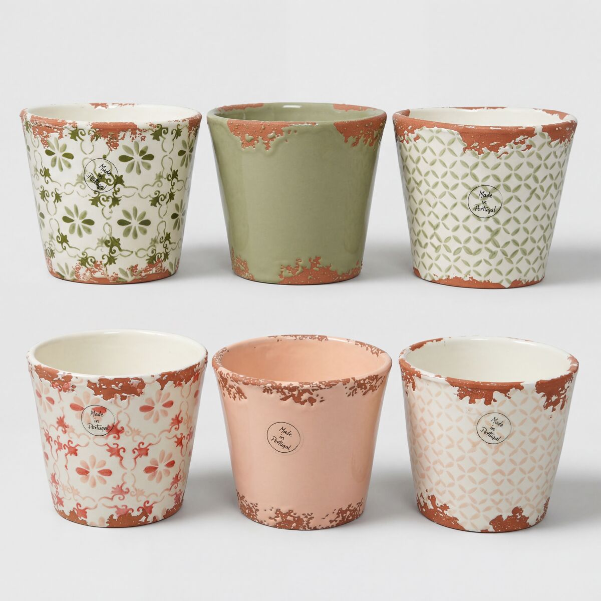 Macetero floral COTAGGE 12,8x14cm colores y diseños surtidos 