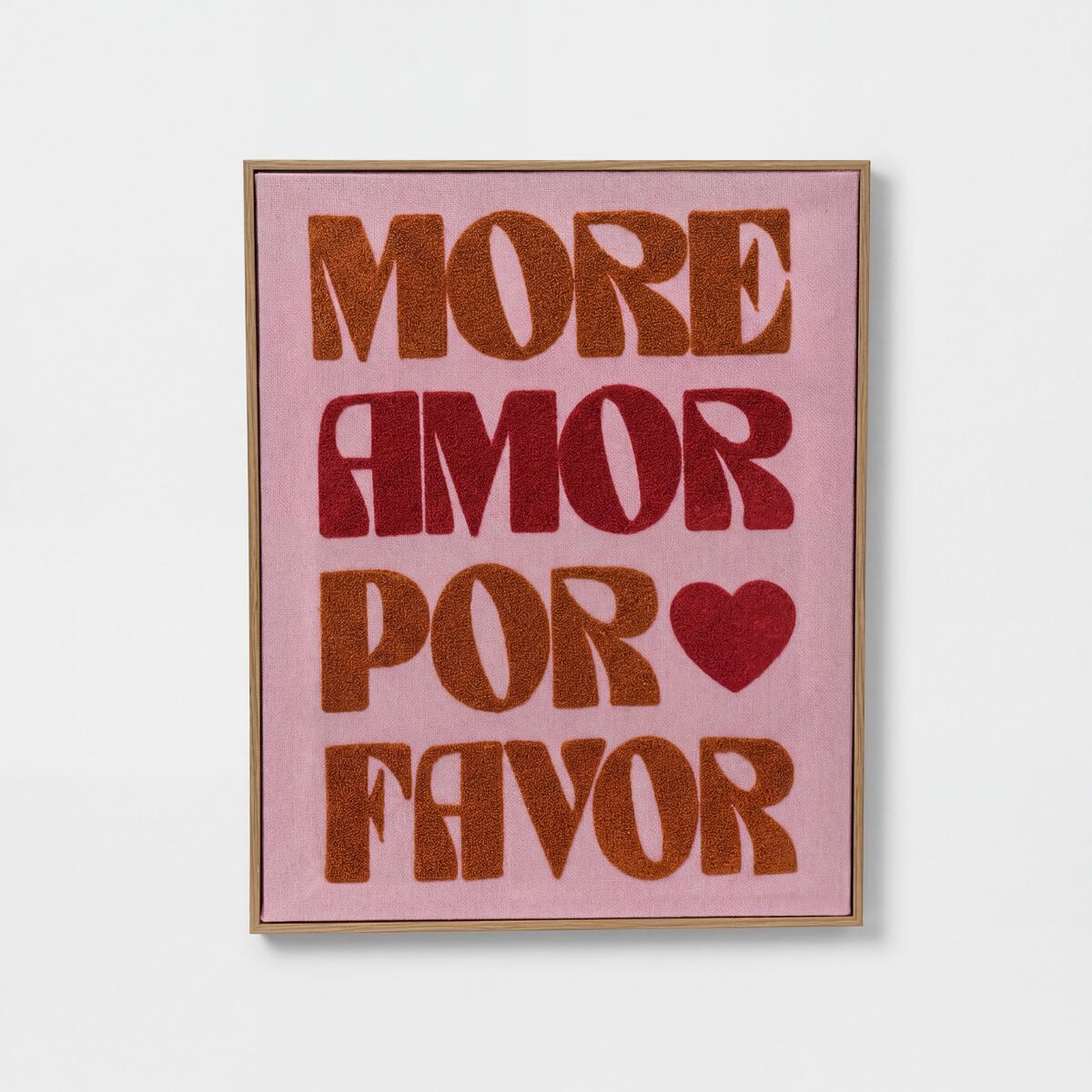 Cuadro tejido AMOR 50x40x2,3cm 