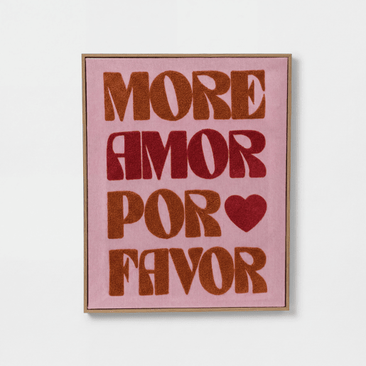 Quadro em tecido AMOR 50x40x2,3cm