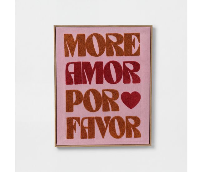 Cuadro tejido amor 50x40x2,3cm