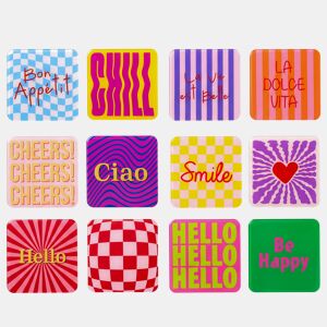 Bases para copos FUN MDF modelos sortidos 9,5cm