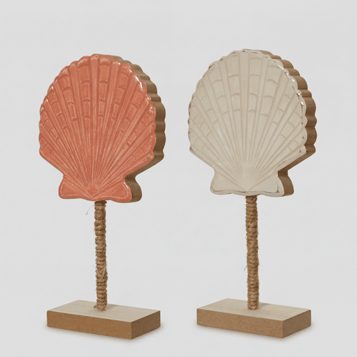 Figura CONCHA MDF cores sortidas 24x14x4cm