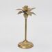 Porta vela PALM de metal dorado 28,5x16,5cm Porta vela PALM de metal dorado 28,5x16,5cm Dorado