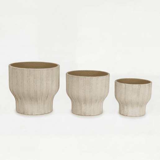 Vaso de flores COMPORTA L cerâmica branca 29x26cm