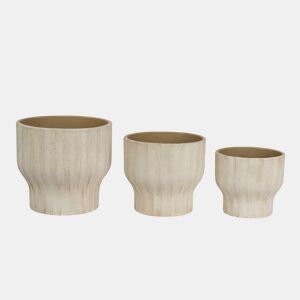 Vaso de flores COMPORTA L cerâmica branca 29x26cm