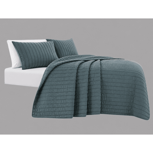 Colcha de algodão BOUCHA para cama de 135cm cinza Colcha de algodão BOUCHA para cama de 135cm cinza
