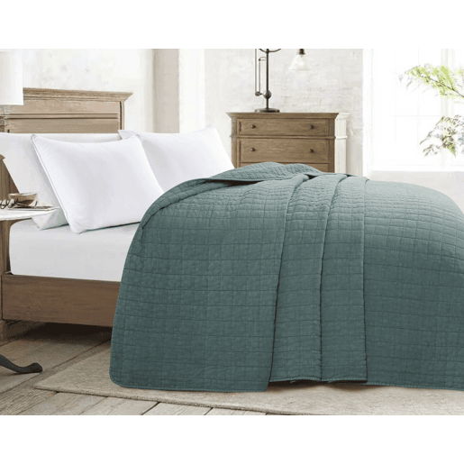 Colcha de algodão BOUCHA para cama de 135cm cinza Colcha de algodão BOUCHA para cama de 135cm cinza