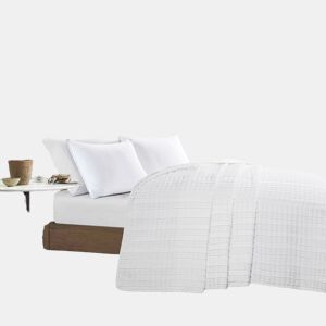 Colcha de algodão PISA para cama de 135cm branco