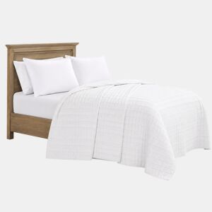 Colcha de algodão PISA para cama de 150cm branco