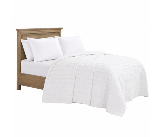 Colcha algodón pisa cama 150cm color blanco