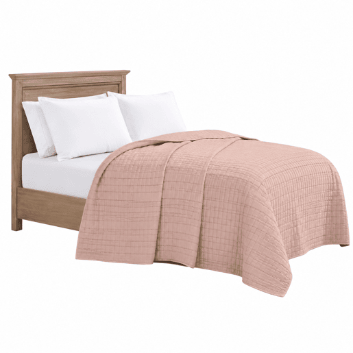 Colcha de algodão PISA para cama de 135cm rosa