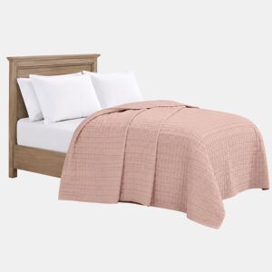 Colcha de algodão PISA para cama de 135cm rosa