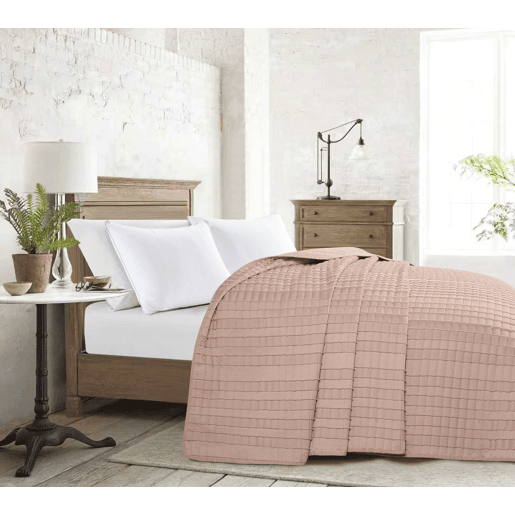 Colcha de algodão PISA para cama de 150cm rosa Colcha de algodão PISA para cama de 150cm rosa