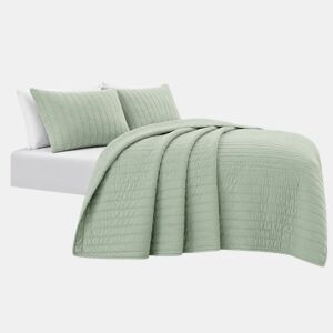 Colcha de algodão VICENZA para cama de 90cm verde