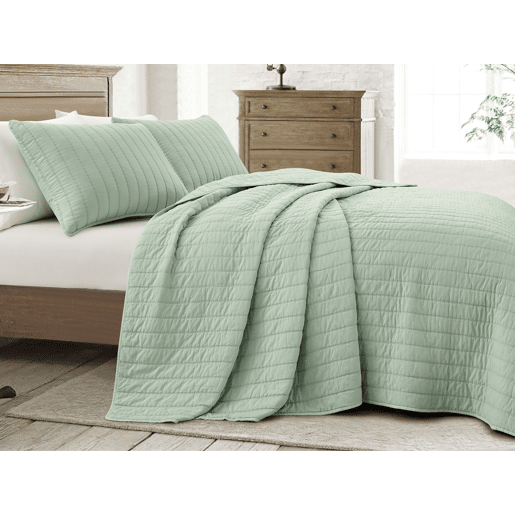 Colcha de algodão VICENZA para cama de 135cm verde