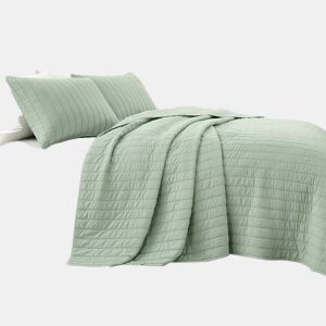 Colcha de algodão VICENZA para cama de 135cm verde