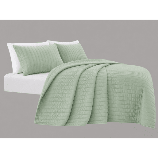 Colcha de algodão VICENZA para cama de 150cm verde
