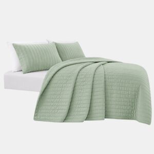Colcha de algodão VICENZA para cama de 150cm verde