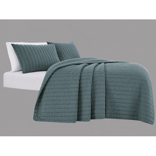 Colcha de algodão VICENZA para cama de 90cm cinza