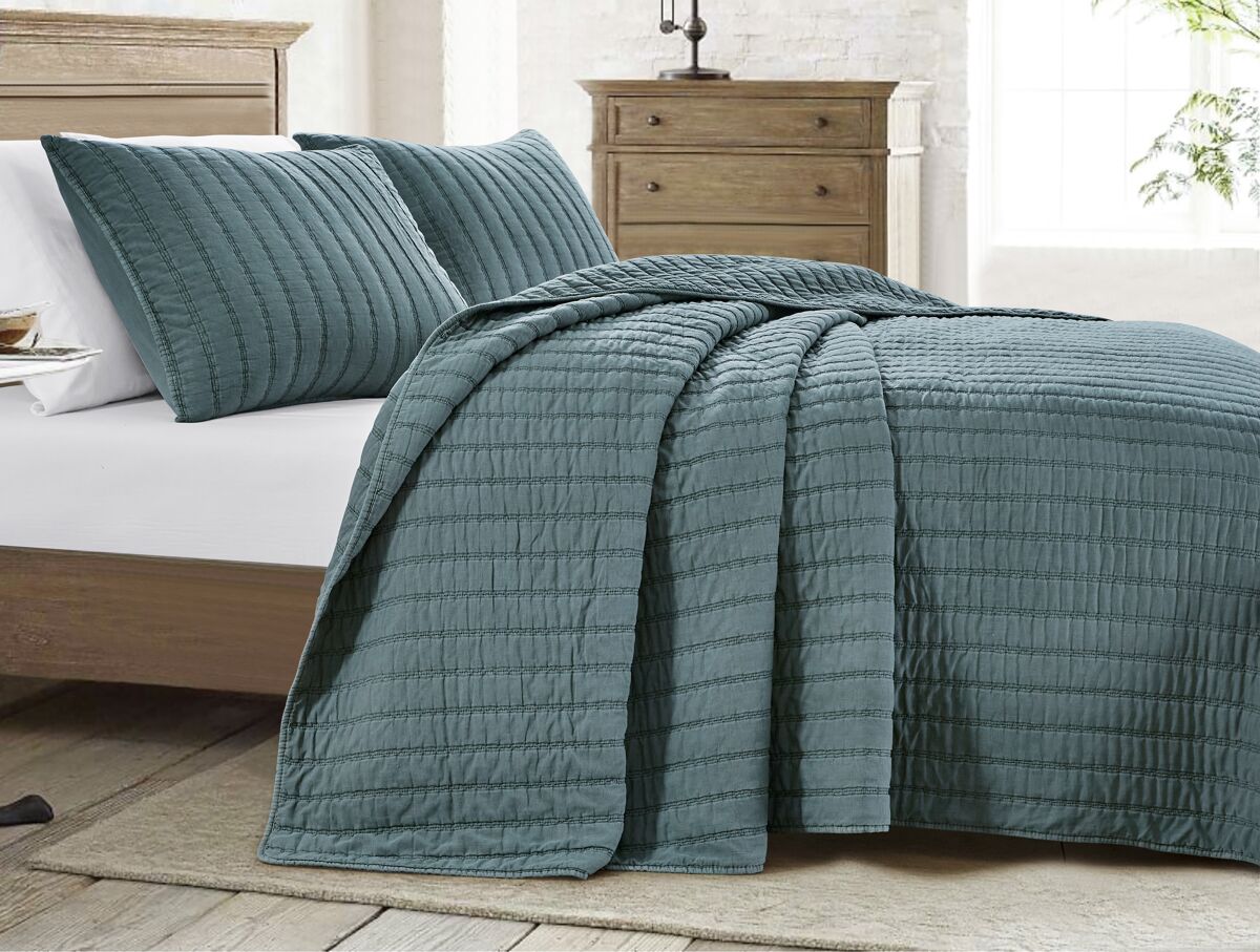 Colcha algodón vicenza cama 135cm color gris