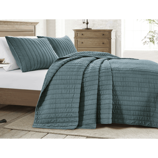 Colcha de algodão VICENZA para cama de 135cm cinza
