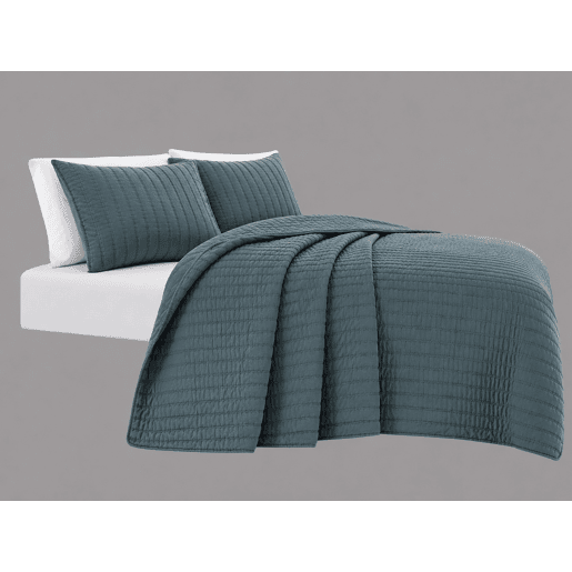 Colcha de algodão VICENZA para cama de 150cm cinza