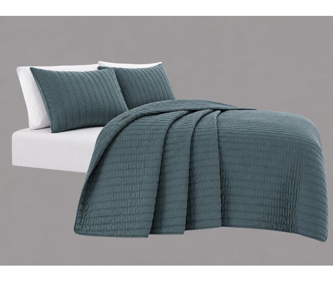 Colcha algodón vicenza cama 150cm color gris