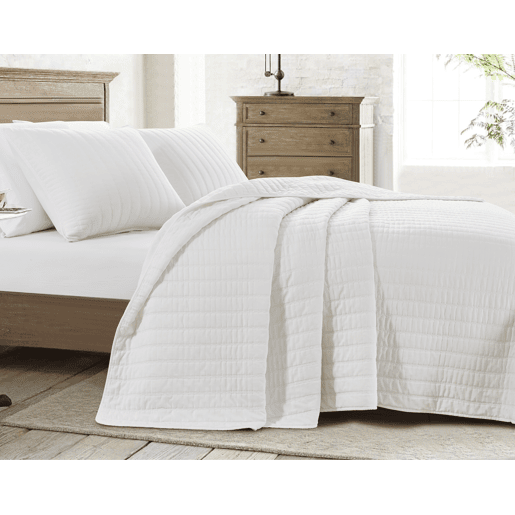 Colcha de algodão VICENZA para cama de 90cm branco