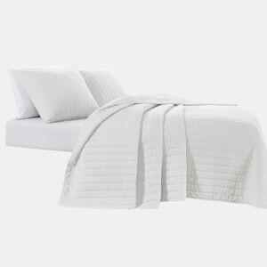 Colcha de algodão VICENZA para cama de 135cm branco