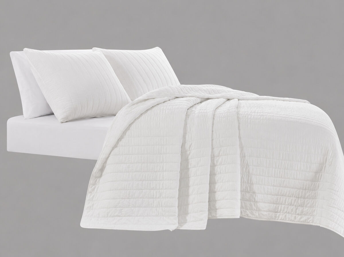 Colcha algodón vicenza cama 150cm color blanco