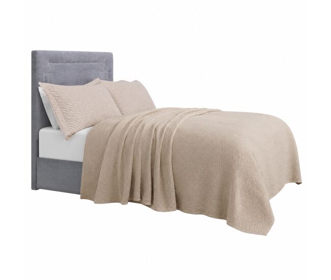 Colcha algodón cotton cama 150cm color crudo