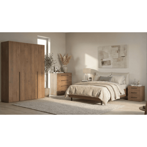 Conjunto completo de quarto TORINO 160x200cm em nogueira