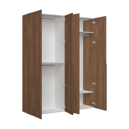 Conjunto completo de quarto TORINO 160x200cm em nogueira