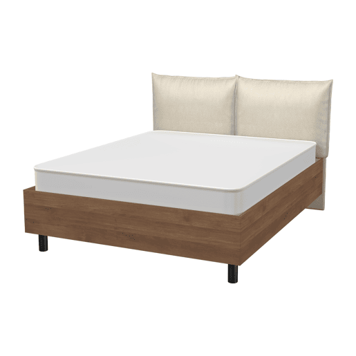 Conjunto completo de quarto TORINO 160x200cm em nogueira