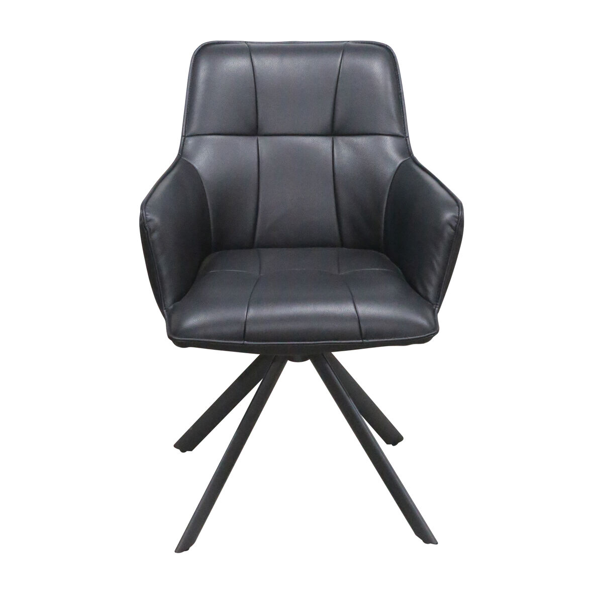 Silla de comedor giratoria negro BRIDGET