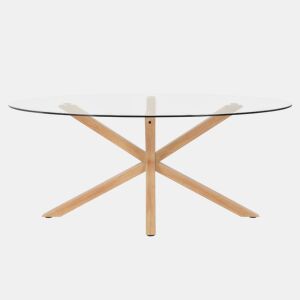 Mesa de jantar oval EVER vidro