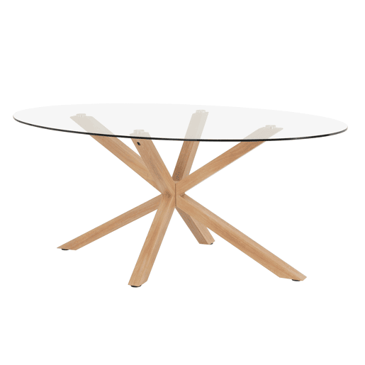 Mesa de jantar oval EVER vidro