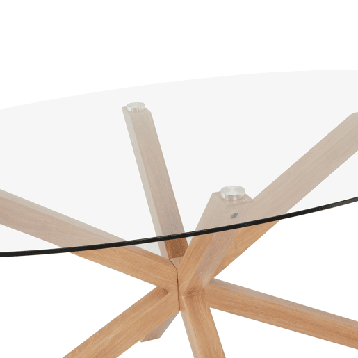 Mesa de jantar oval EVER vidro