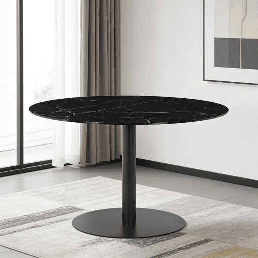Mesa de jantar redonda IRIS em vidro