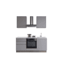 Cozinha com eletrodomésticos GILDA GOLA 180cm direita cinza claro