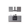 Cozinha com eletrodomésticos GILDA GOLA 180cm esquerda cinza claro