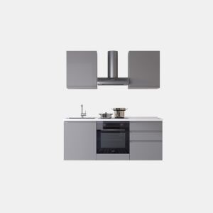 Cozinha com eletrodomésticos GILDA GOLA 180cm esquerda cinza claro