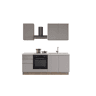 Cozinha com eletrodomésticos GILDA GOLA 195cm direita cinza claro